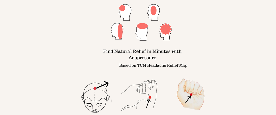 Natural Headache Relief: An Acupressure Guide to Ease Migraine, Tension, and Stress Headaches