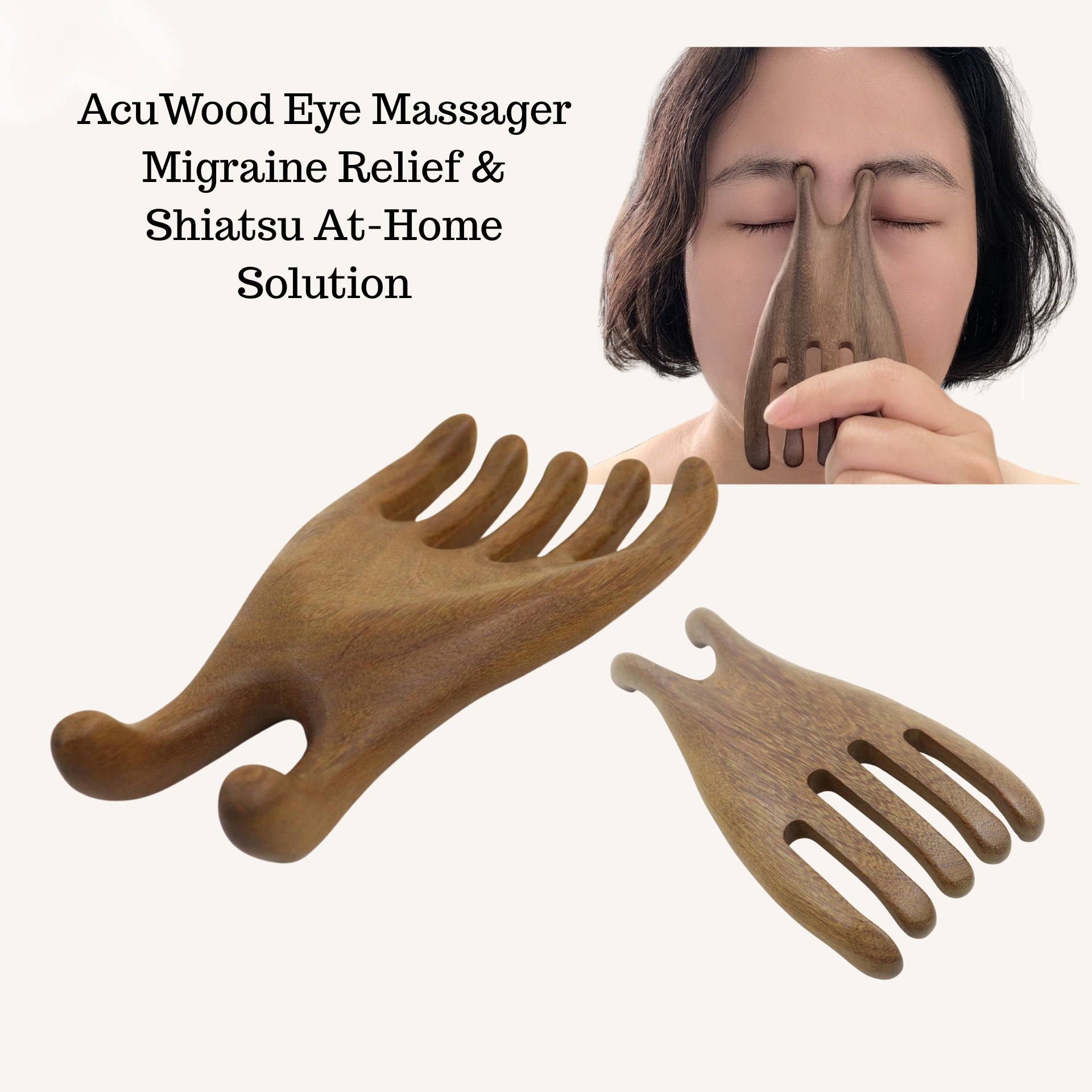 The AcuWood Eye Massager | Targeted Relief for Migraine Eye Pain and Whole Body Pain