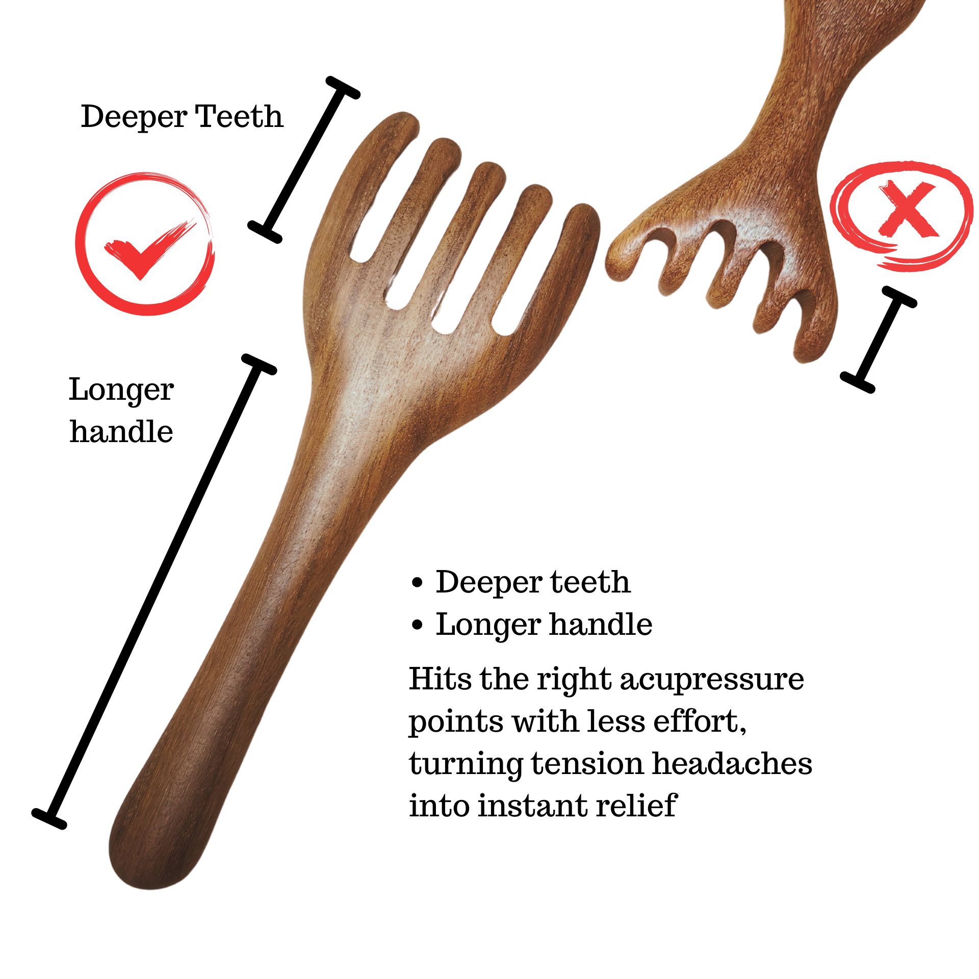 Effortless Acupressure Scalp Massager Headache Relief Tool