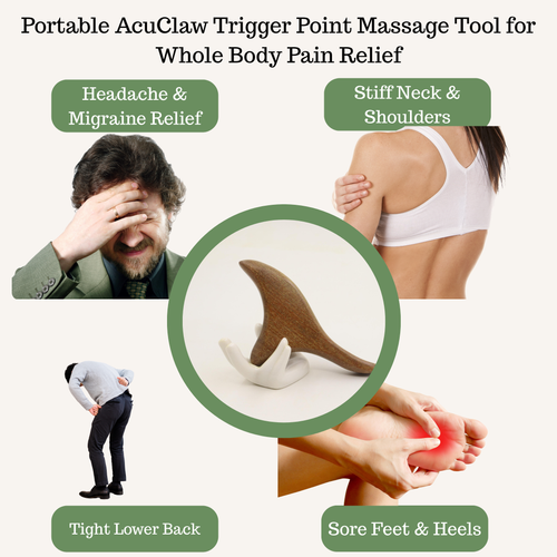 Portable AcuClaw Trigger Point Massage Tool for Whole Body Pain Relief