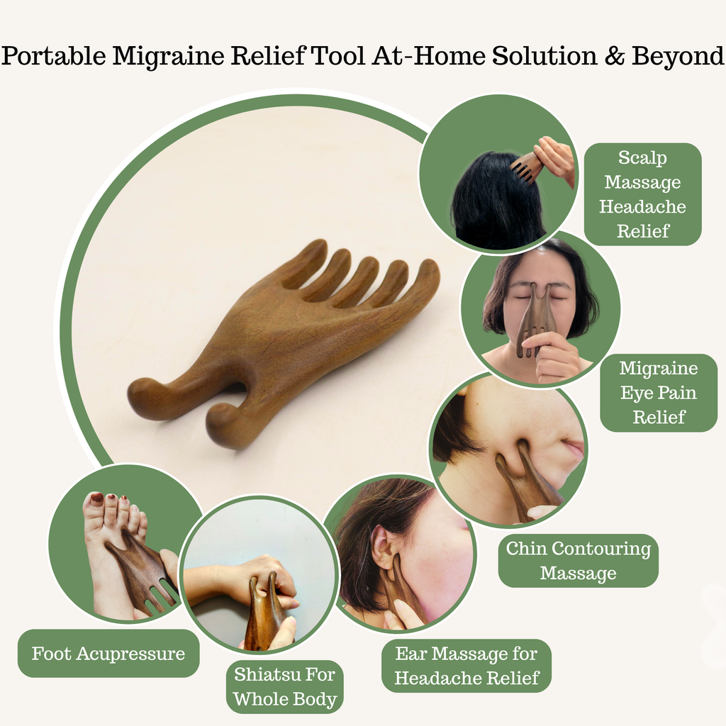 The AcuWood Eye Massager | Targeted Relief for Migraine Eye Pain and Whole Body Pain