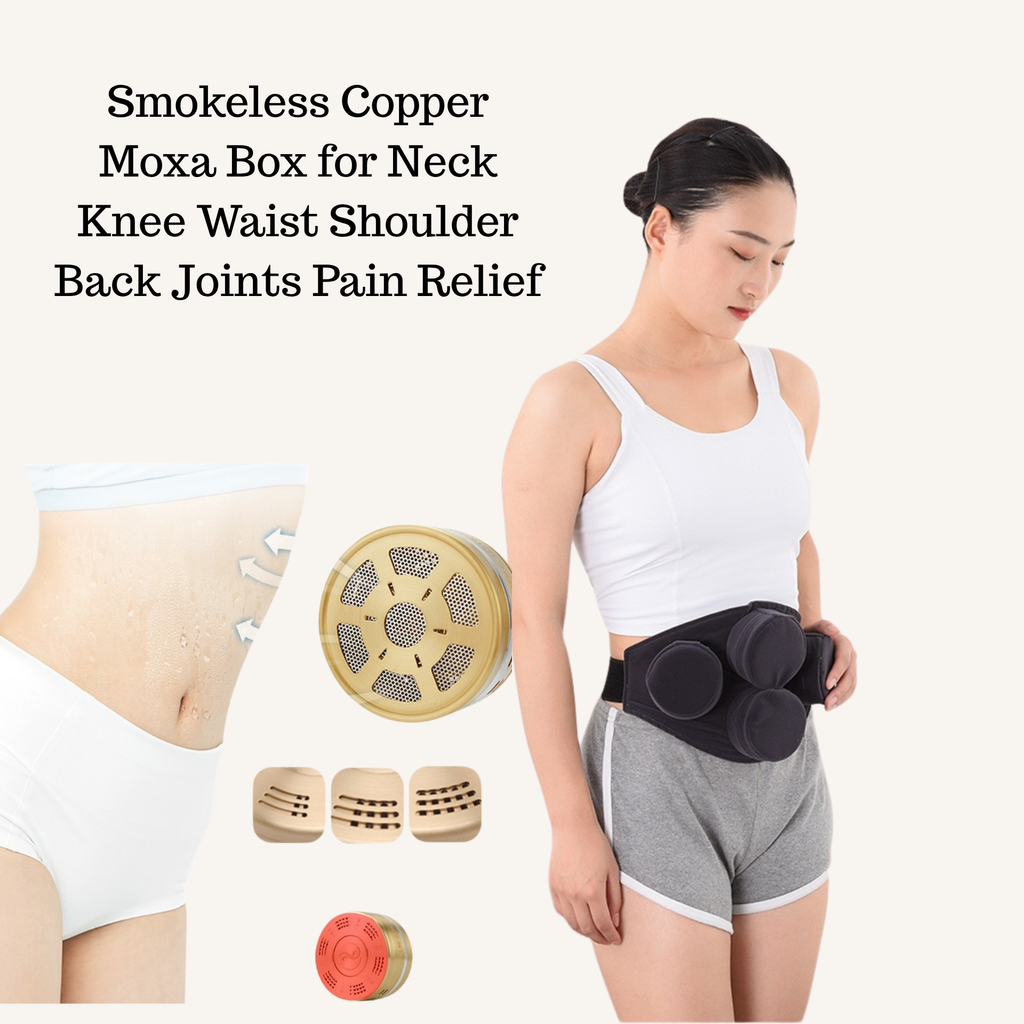 Smokeless Copper Moxa Box for Neck Knee Waist Shoulder Back Joints Pain Relief